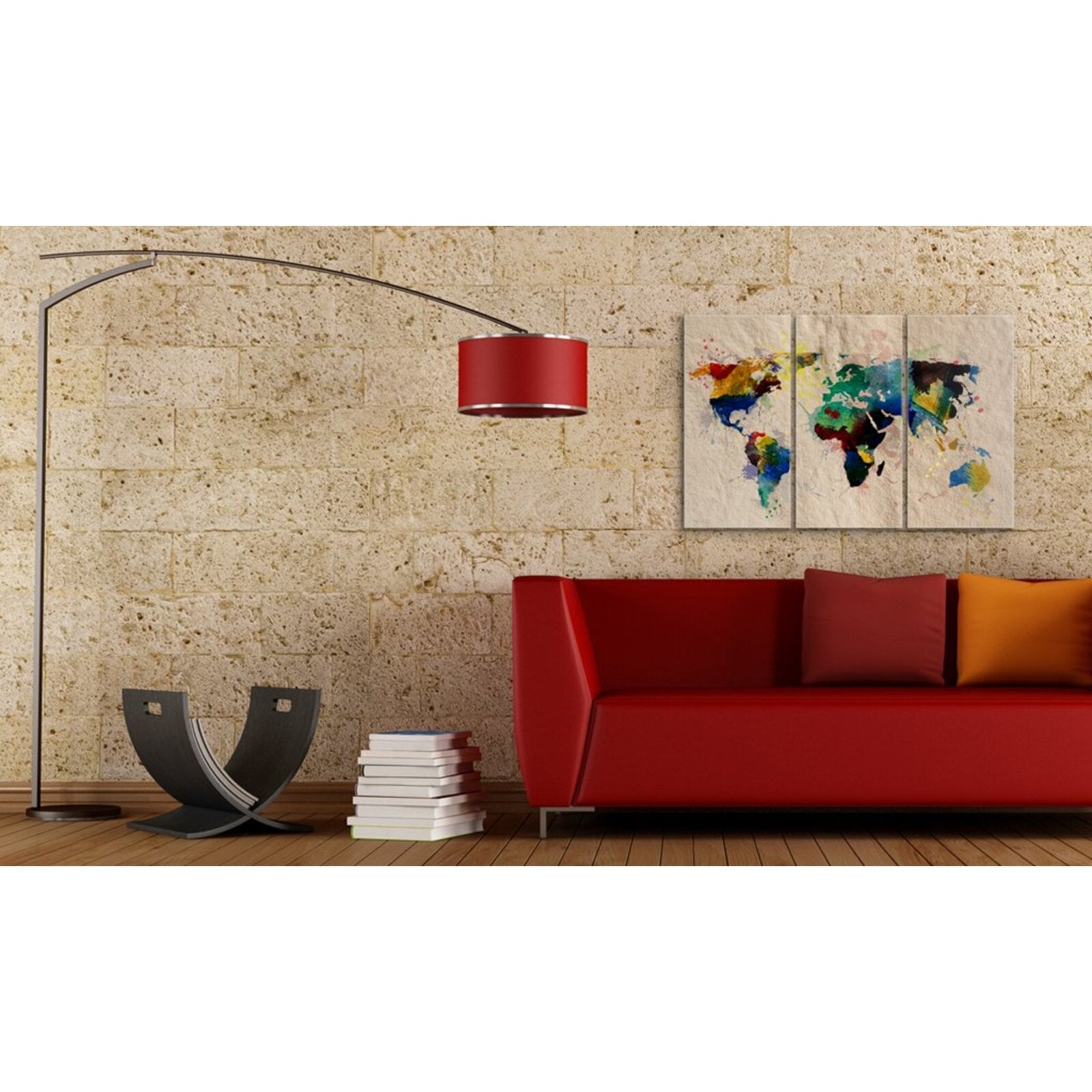 Tableau monde de couleurs - 120 x 80 cm - 2