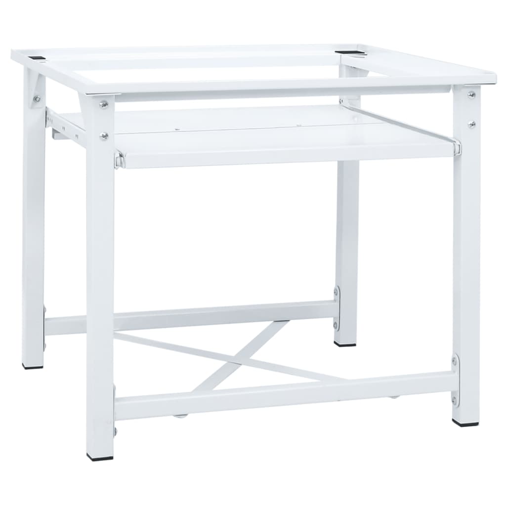 Soporte pedestal para lavadora con estante extraíble blanco – ComfortXL - 2