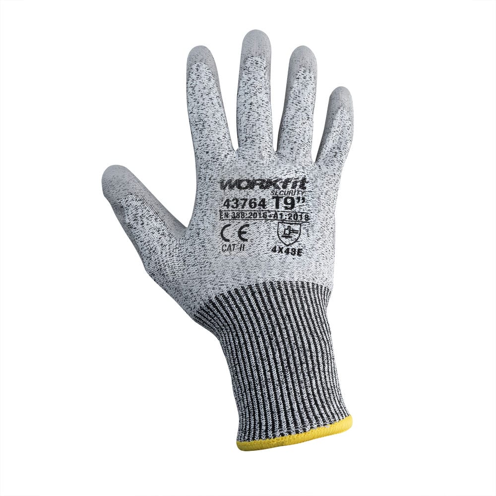 6 Paia Guanti Sicurezza Ansell HyFlex 11-518 – Antitaglio, Nylon Poliuretano, Taglia 9, Blu