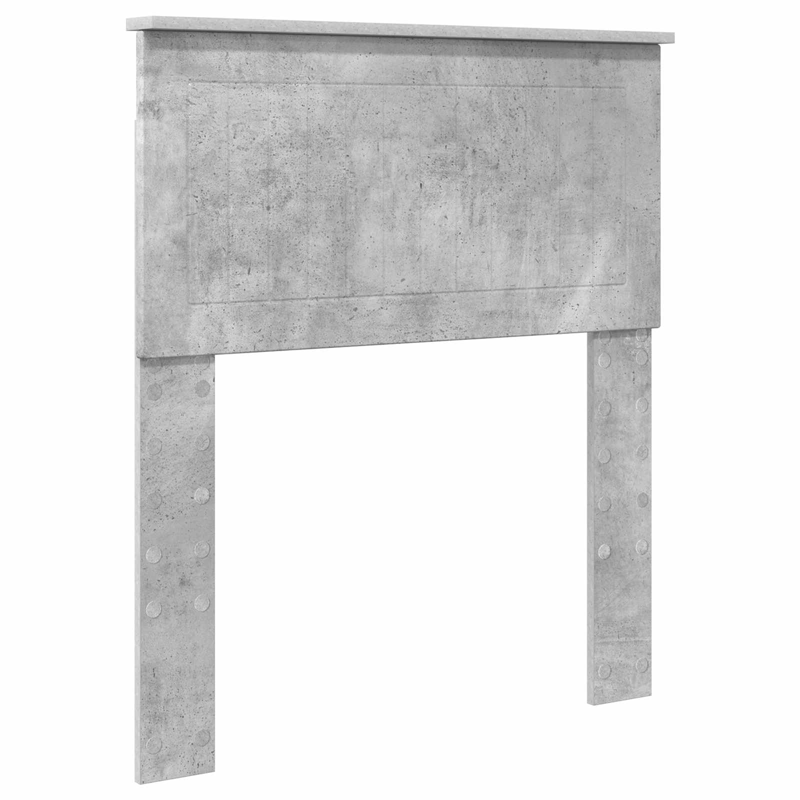 Cadre de lit avec tête de lit gris béton 75 x 190 cm pin massif - 6