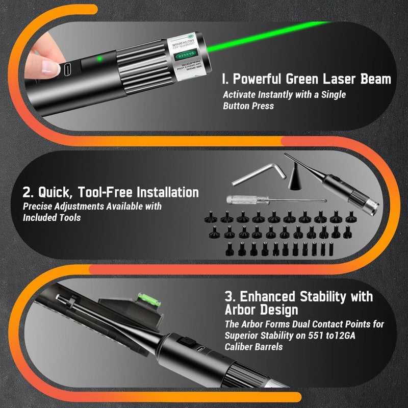 Outil de calibration laser vert rechargeable pour un alignement précis des arbres avec 32 adaptateurs de tailles différentes - 6