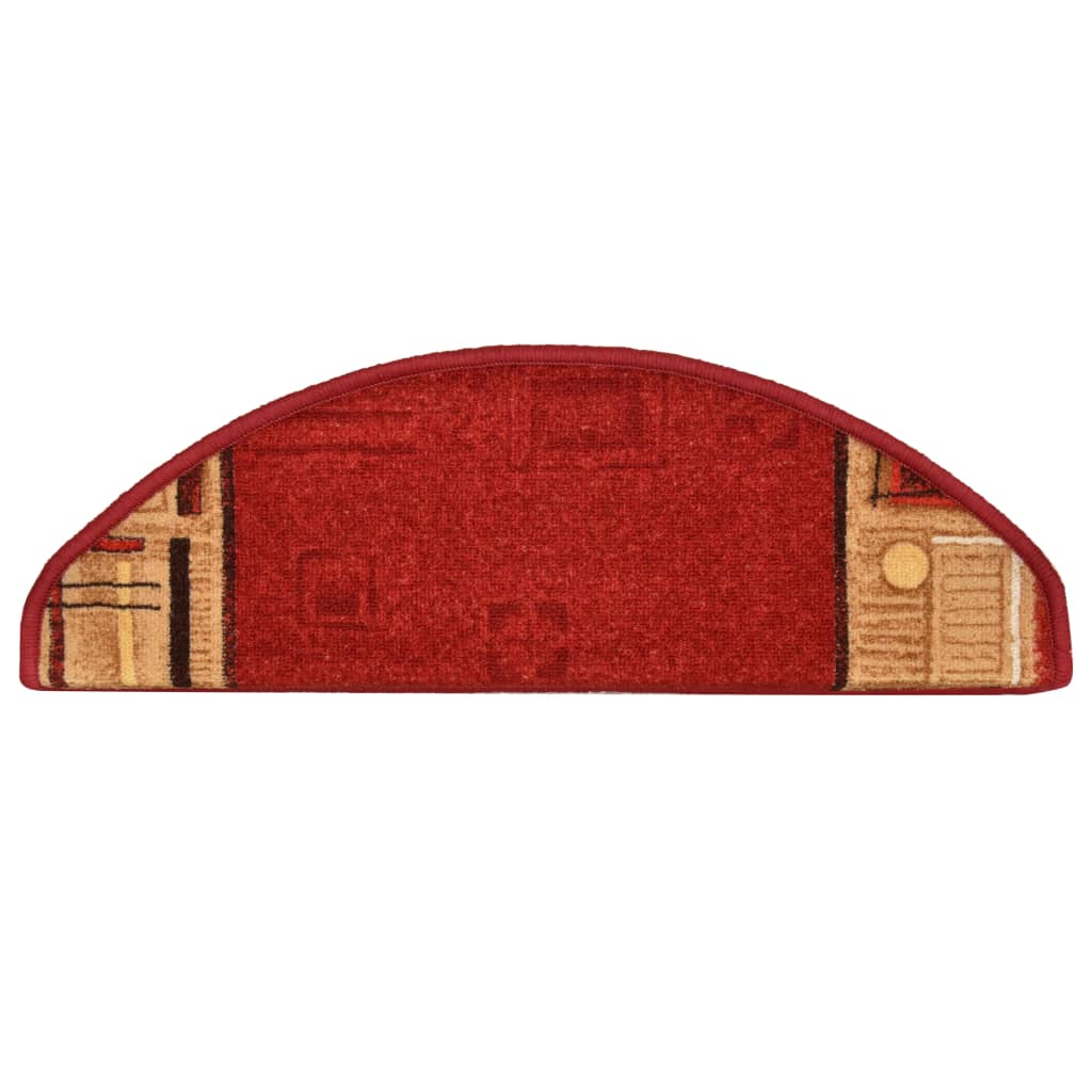 Tapis d'escalier autoadhésifs 5 pcs 65x21x4 cm Rouge - 5