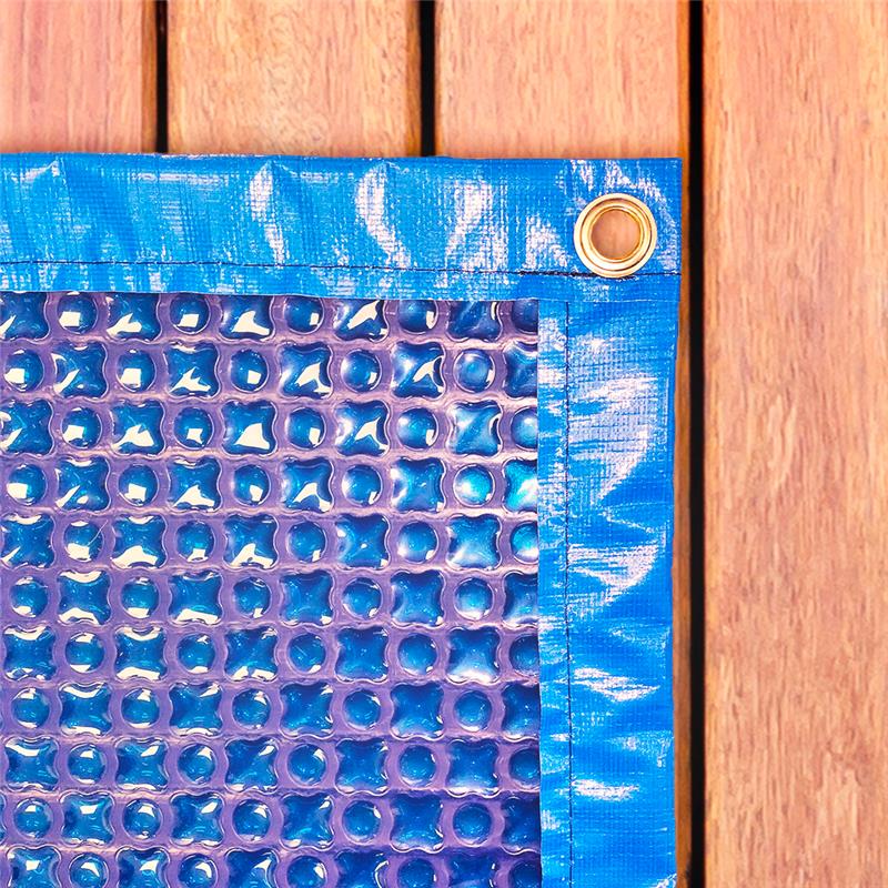 Bâche à Bulles Piscine 6x3 m OXO Dark Blue 500 microns - Bordée 4 côtés + Oeillets Posés + Bâchette Protection - Direct Usine - 4