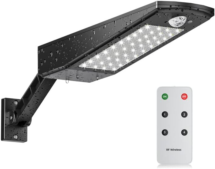Wodoodporny zewnętrzny reflektor solarny z diodami LED regulowanym wspornikiem i pilotem zewnętrzny czujnik ruchu ogrodu zasilany energią słoneczną