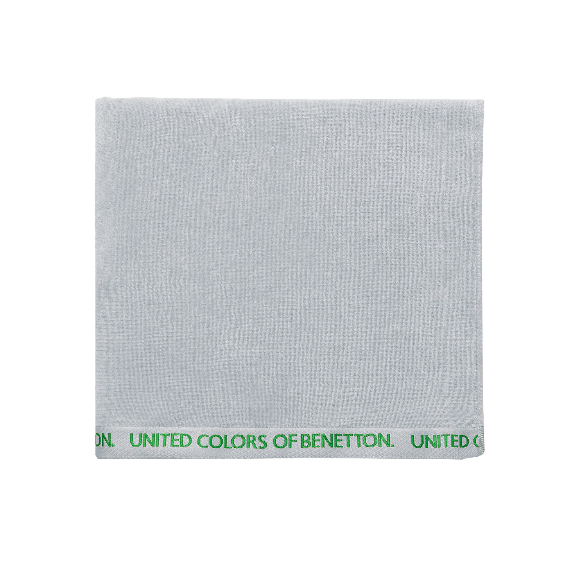 TELO MARE 90X160CM 380G/MQ 100% VELLUTO DI COTONE GRIGIO CON LOGO