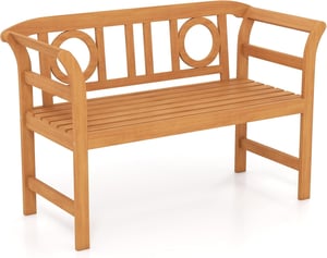 TÄRNÖ panca da giardino, pieghevole nero/mordente marrone chiaro