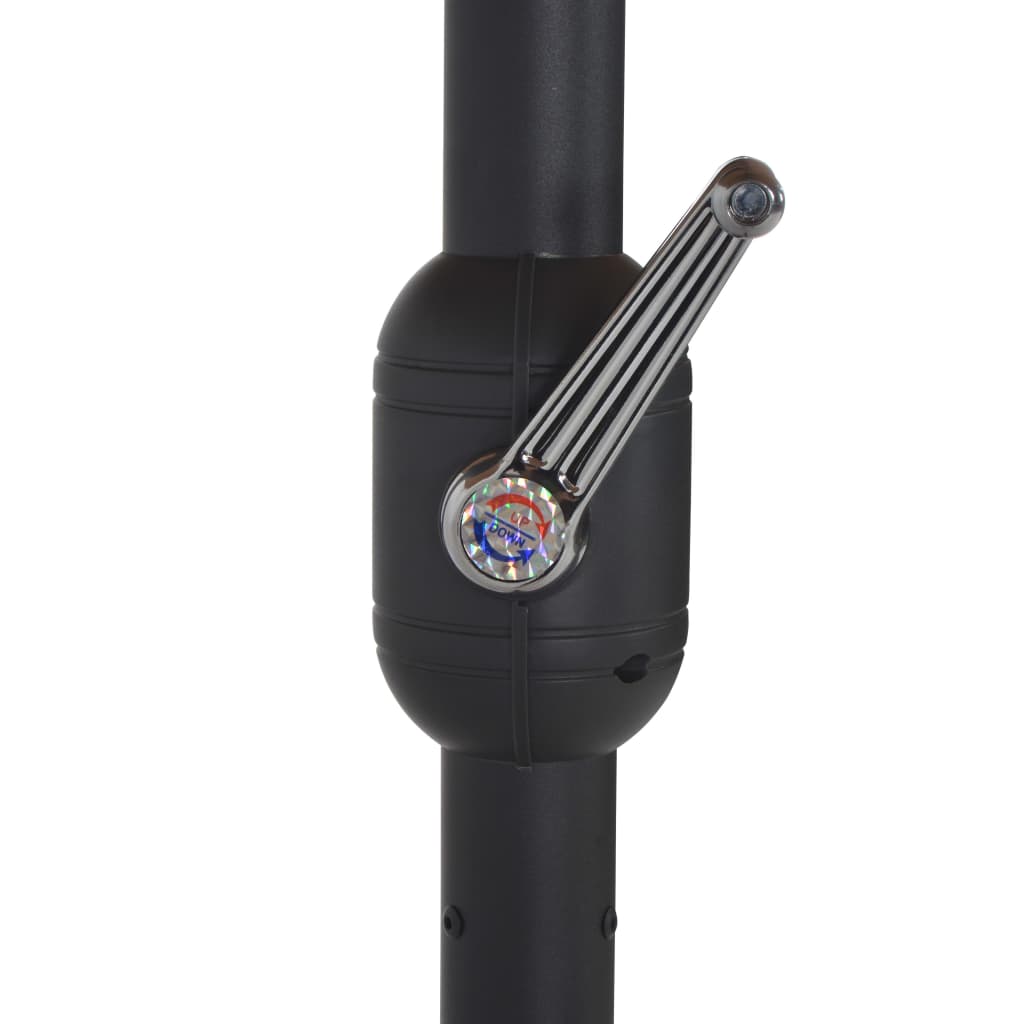 Parasol avec poteau en aluminium 460x270 Terre cuite - 7