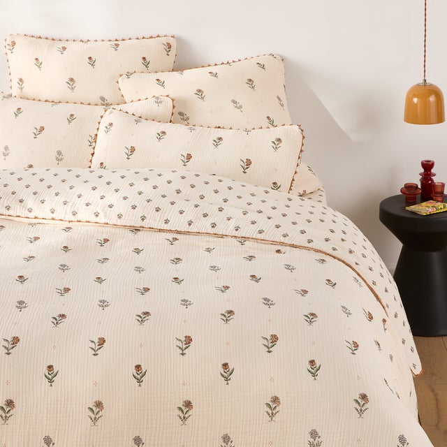 Housse de couette gaze de coton, Emeline - Imprimé - 160 x 210 cm
