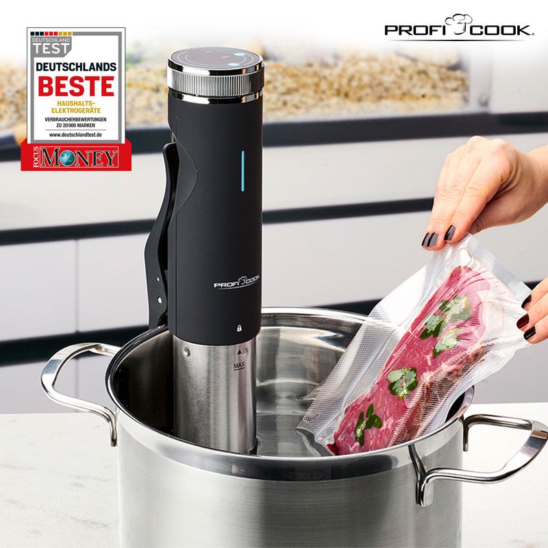 Roner Sous Vide per cotture lente e sottovuoto a bassa temperatura Proficook Nero/Argento SV1126 800 - 8
