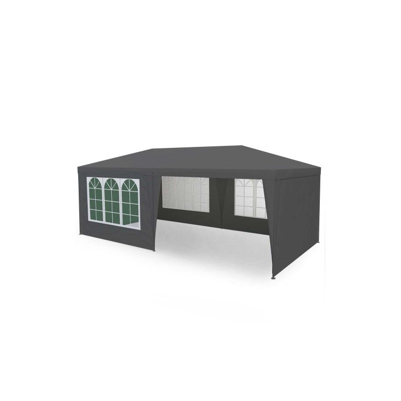 Namiot pawilon ogrodowy handlowy 3x6 m 6 ścianek szary MultiGarden