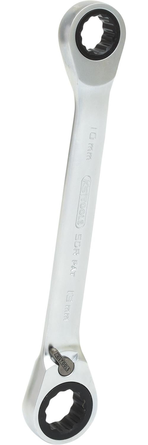 KS TOOLS GEARplus Klucze pierścieniowe z podwójną grzechotką, przełączalne 10 x 13 mm - 503.4574