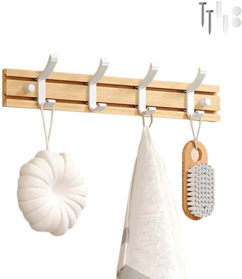 Porte Manteau Mural De 6 Crochets, Patères Porte Manteaux Crochet Mural Pour Serviettes En Acier Inoxydable Dore 6 Crochets 85622191
