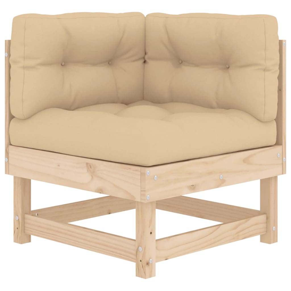 Salon bas de jardin en Bois Marron 7 personnes - 5