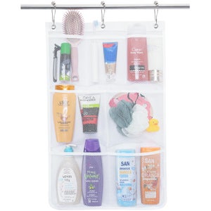 Armuzui – Confezione Da 2 Organizer Da Doccia In Rete, 7 Tasche, Appendibili, Ad Asciugatura Rapida, Bianchi, Per Crociera, Casa E Dormitorio