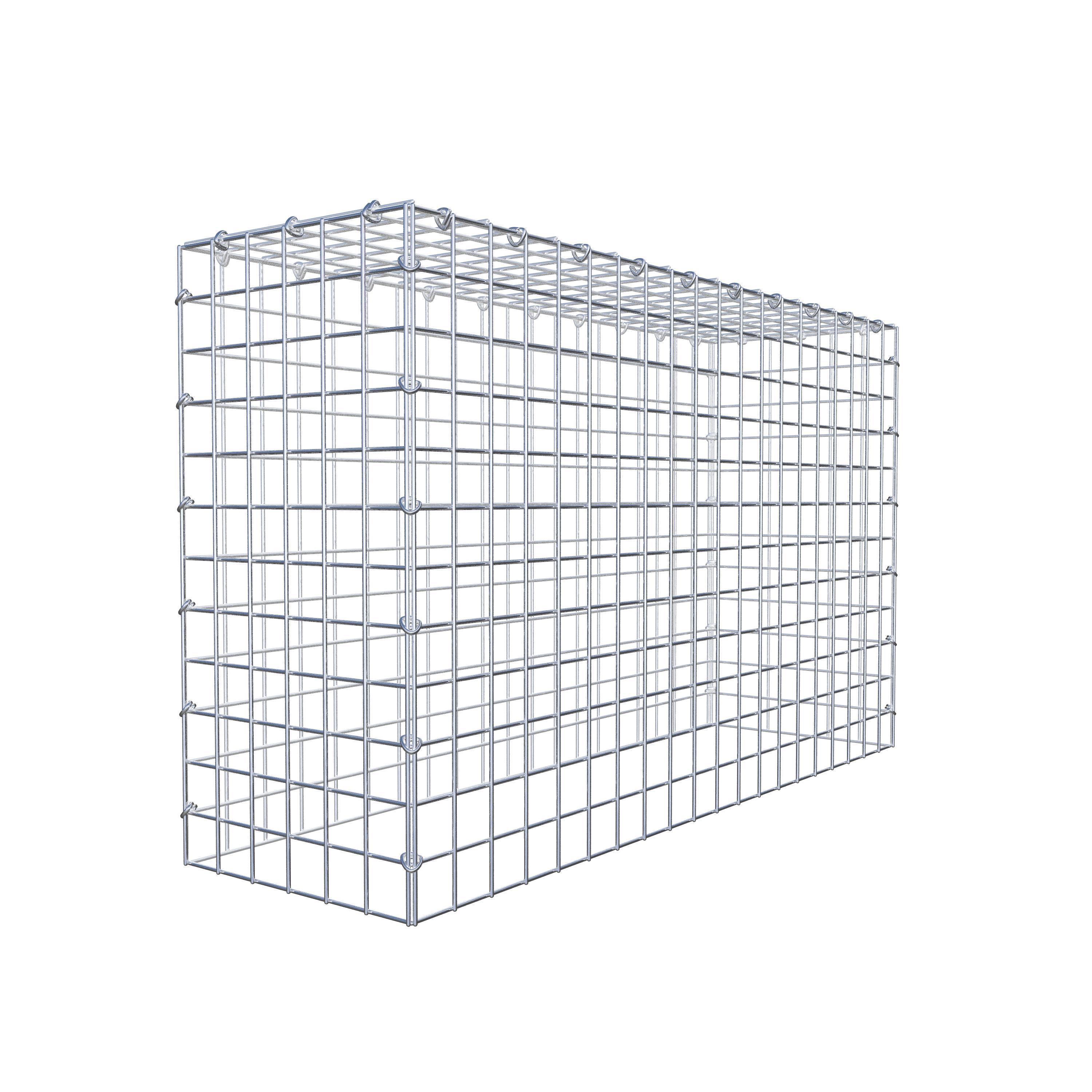 Gavión para apilar en acero galvanizado 100x60x30cm (LxAxP), malla 5 x 5cm, Anillo en C, sin rejilla inferior - 6