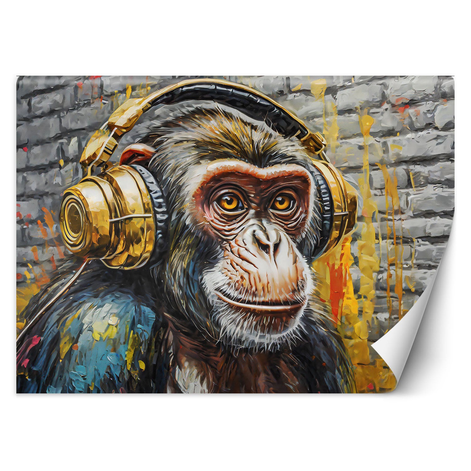 Fototapeta, Małpa DJ 100x70