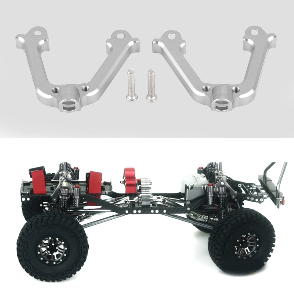 Staffa di sospensione anteriore per auto elettrica RC a quattro ruote motrici AXIAL SCX10 (SCX0011S argento) - 5