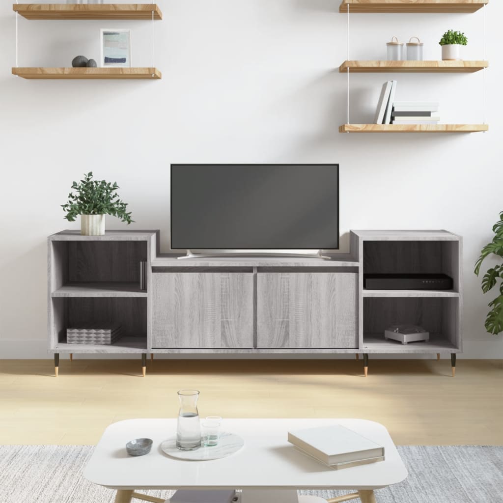 Meuble TV Sonoma gris 160x35x55 Bois d'ingénierie - 2
