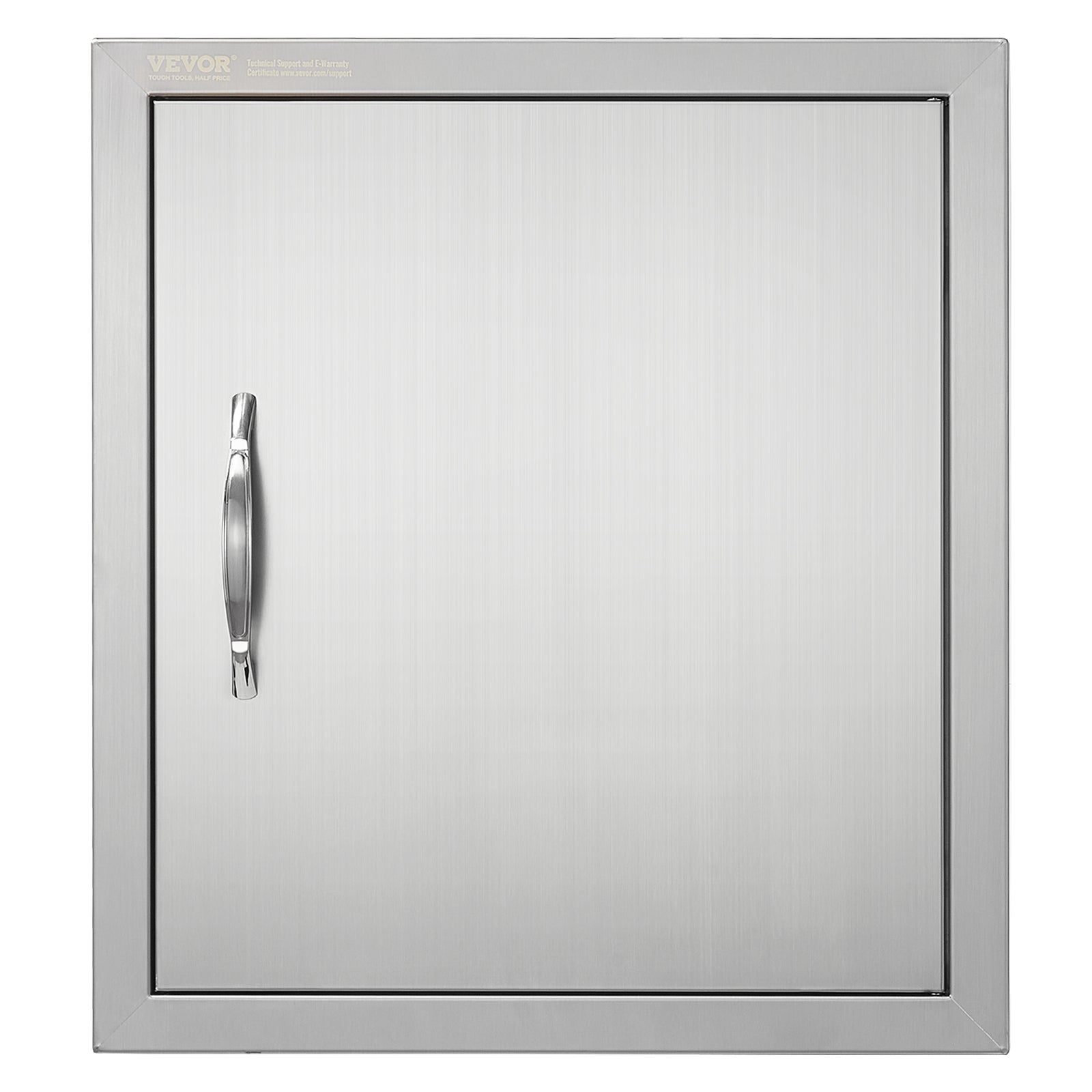 Drzwiczki dostępowe do grilla VEVOR, 457 x 508 mm, pojedyncze zewnętrzne drzwi kuchenne, drzwi ze stali nierdzewnej montowane podtynkowo, pionowe drzw