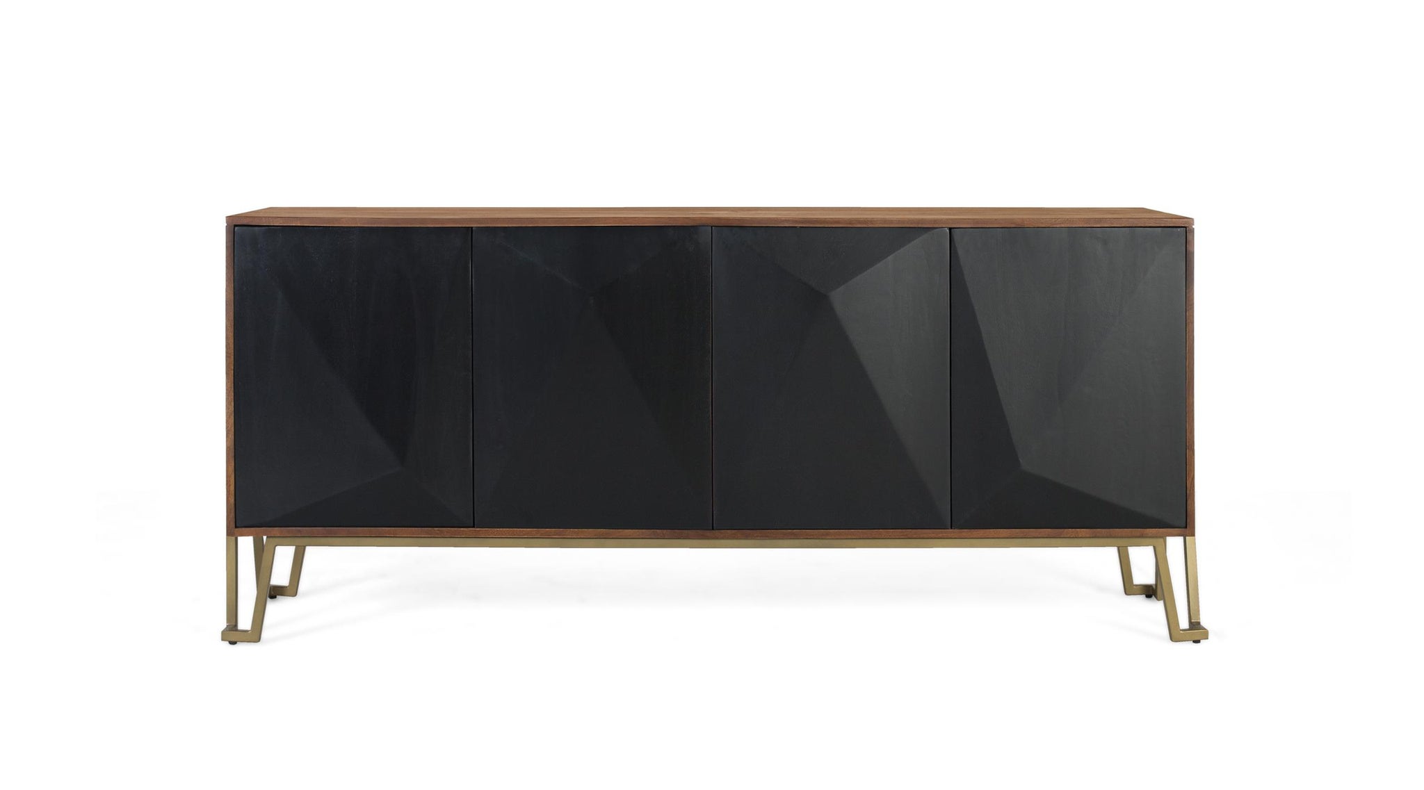 Komoda z drewna mango w stylu nowoczesnym i współczesnym - 80x180x46 GYC