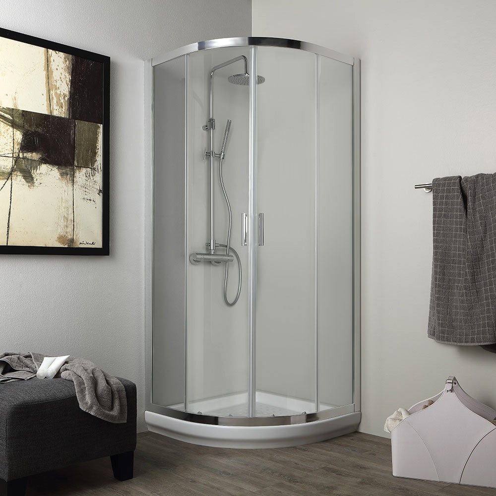 Paroi de douche rectangulaire arrondie 70x90 cm - America