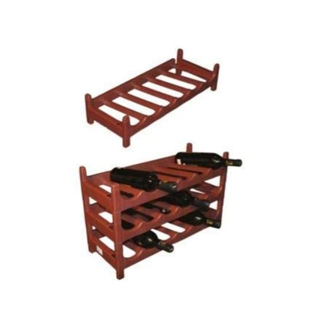 Botellero Terracota Apilable para vinos, bebidas y botellas de vidrio o plástico 60 x 25 x 13,5 cm