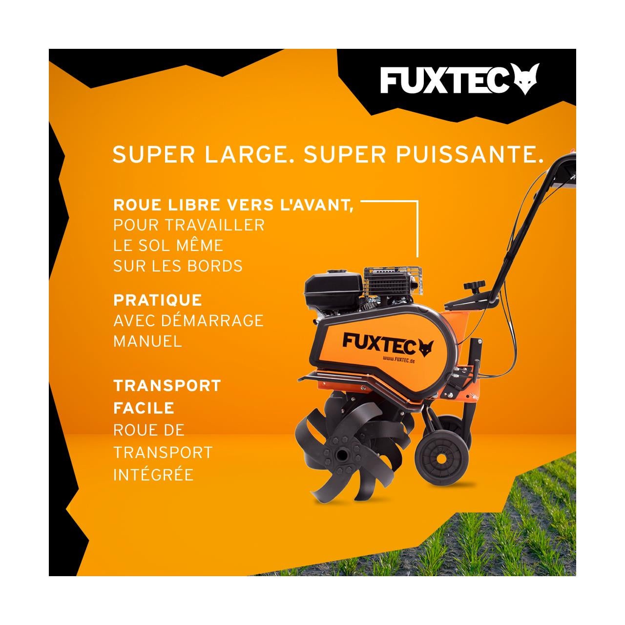 Motozappa a scoppio motocoltivatore zappatrice 4 tempi 212cc FUXTEC AF1212 - 5