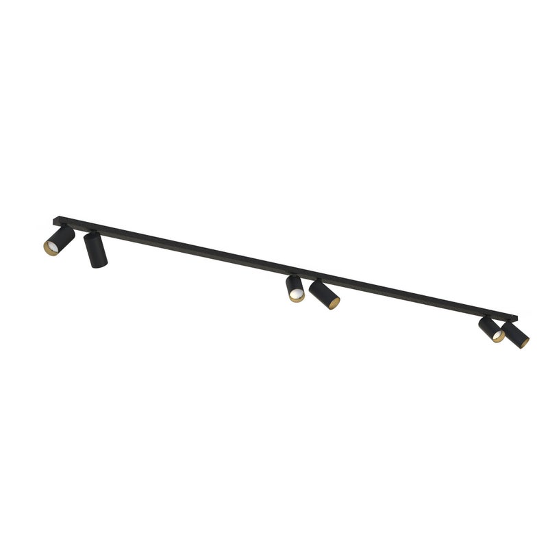 Reflektor sufitowy spot natynkowy Mono listwa czarno-złoty 6xGU10x10W wym: 20 x 214 cm metal Nowodvorski Lighting
