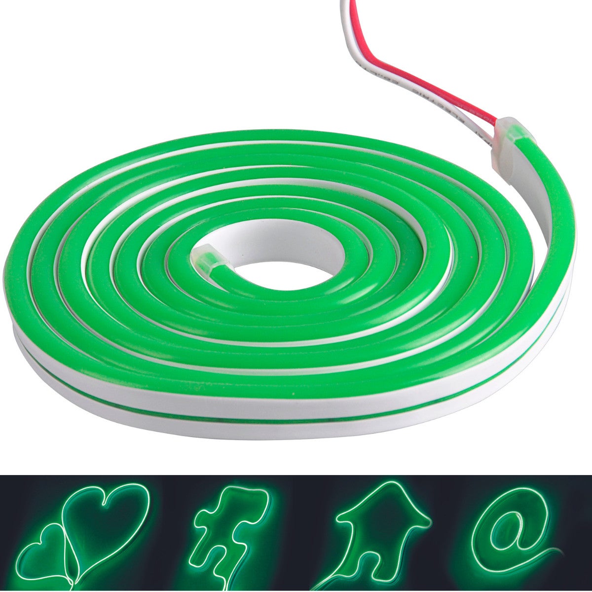 Taśma Led NEON 12V 2m Zielony IP65 Polux