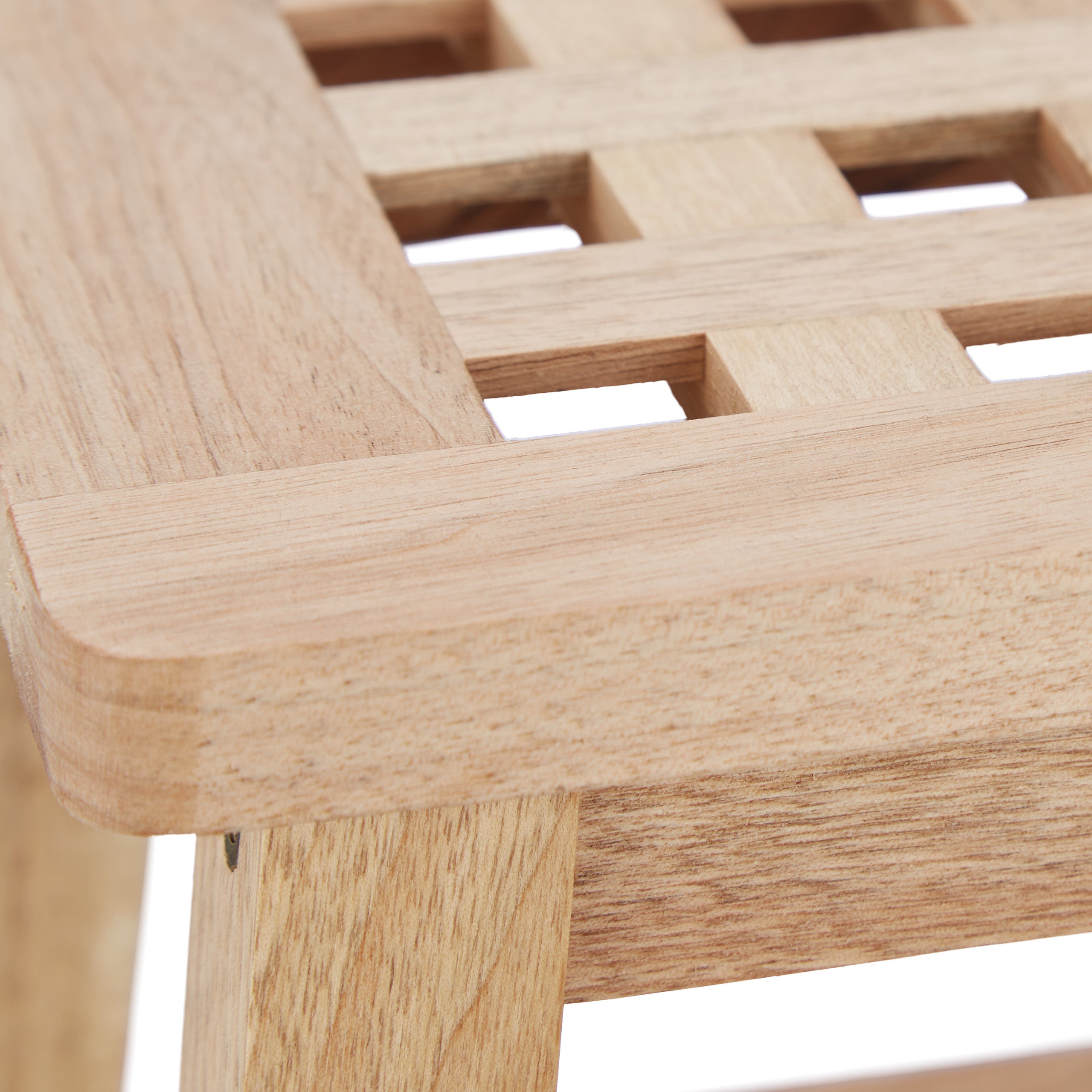 Tabouret repose-pied en bois support pour pot de fleurs et plantes en noyer 25,5x29,5x22cm, nature, Relaxdays - 6