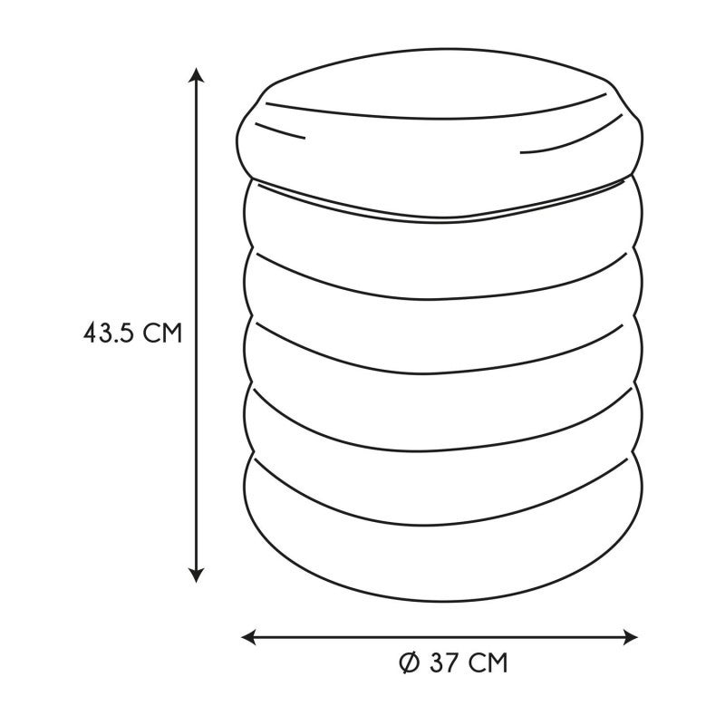 Pouf - Home Deco Factory - Freya - Rangement - Bouclette - Blanc - 7