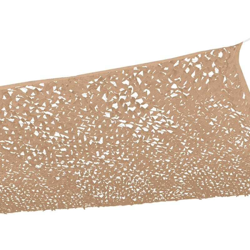 Żagiel przeciwsłoneczny prostokątny, wzór kamuflażowy, 3x6 m, kolor piaskowy, siatka przeciwsłoneczna