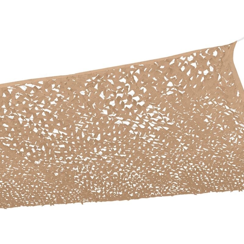 Żagiel przeciwsłoneczny prostokątny, wzór kamuflażowy, 3x6 m, kolor piaskowy, siatka przeciwsłoneczna