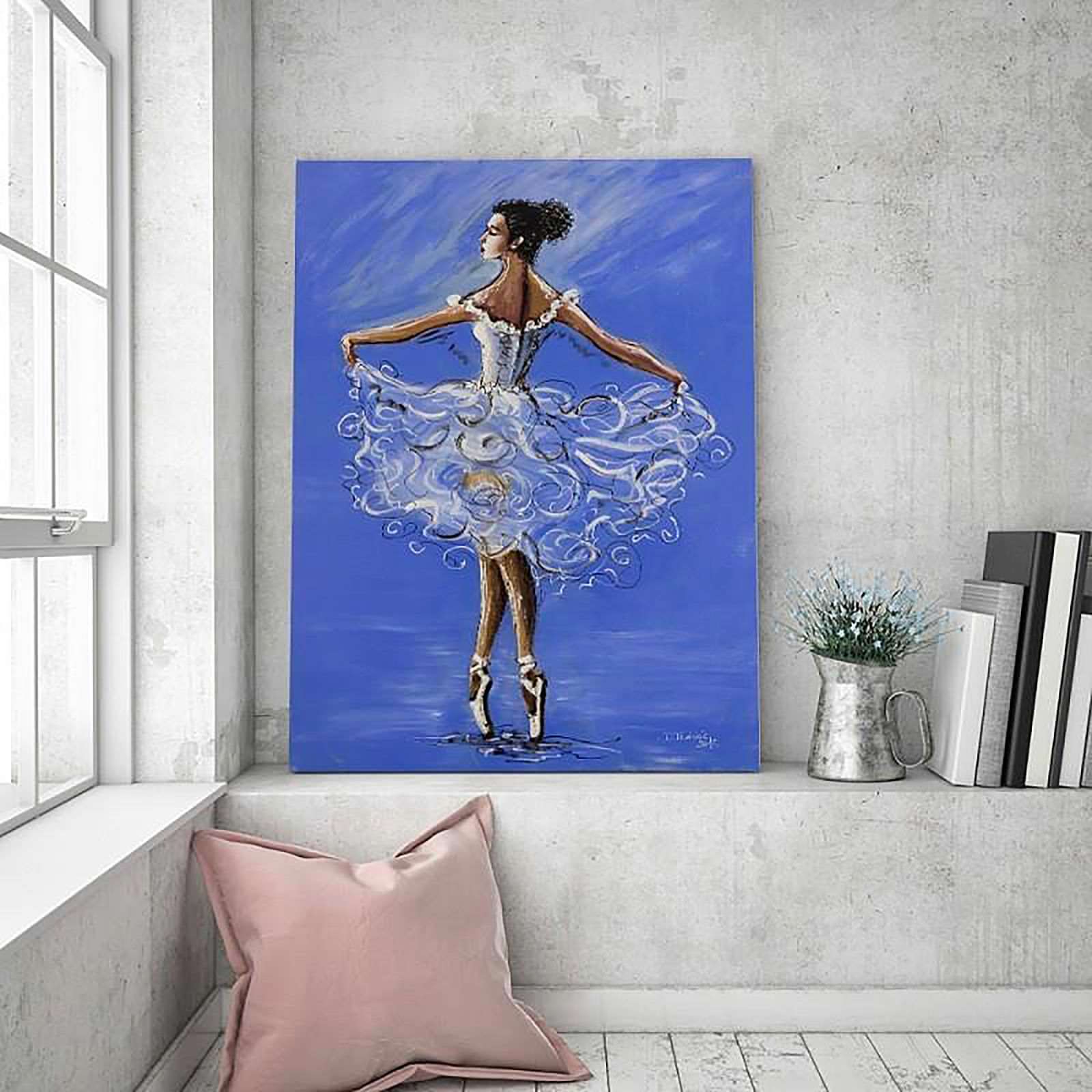 Tableau bois baletnica - 70 x 100 cm - 2