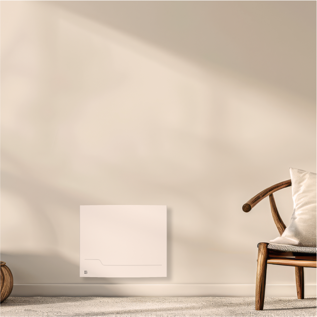 Radiateur électrique fixe à inertie sèche fonte 1000W Bestherm ZOE horizontal blanc - 2