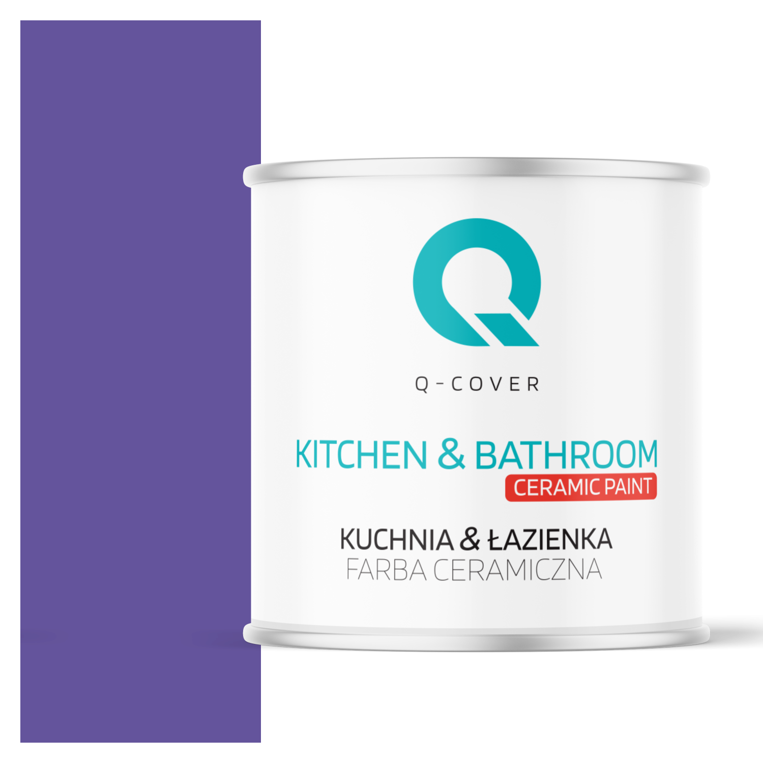 Farba Ceramiczna Kuchnia &amp; Łazienka Q-Cover Purpurowy H2711 Głęboki Mat 2L