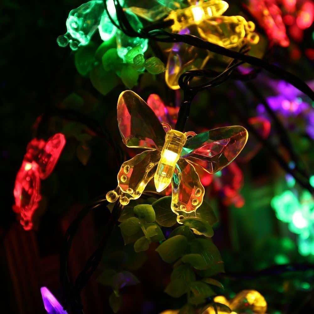 Guirlande Lumineuse Solaire M Guirlande Lumineuse Solaire Led Papillons Clairage