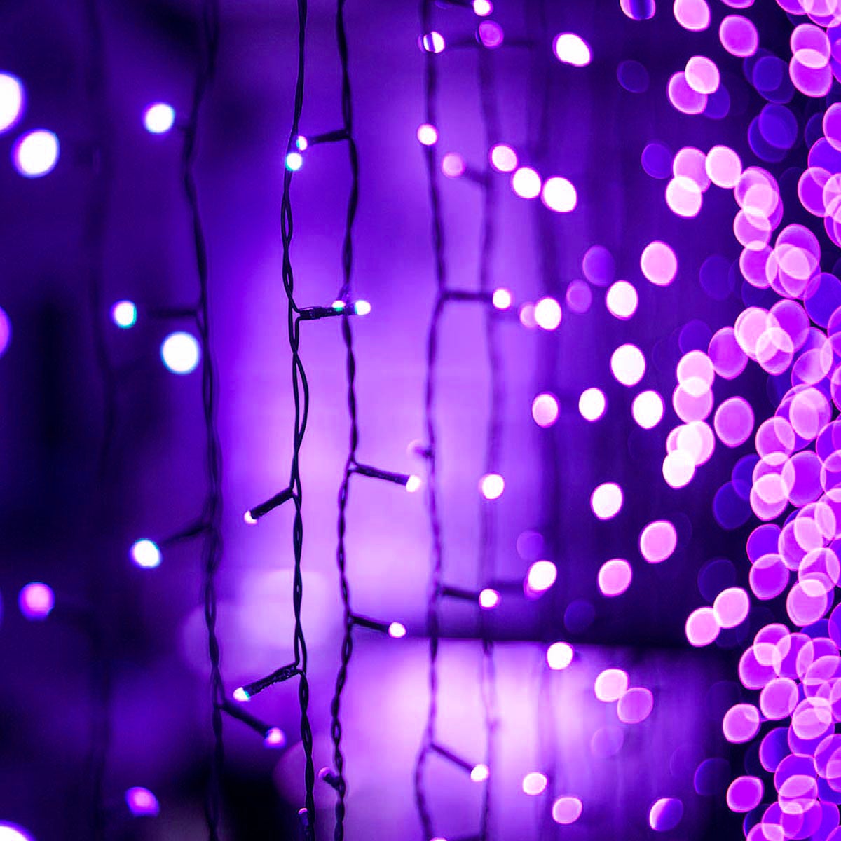 Hyrion 4 Luci Solari Halloween A Bulbo Oculare - 24 LED Viola Con 8 Modalità - IP44 - 4