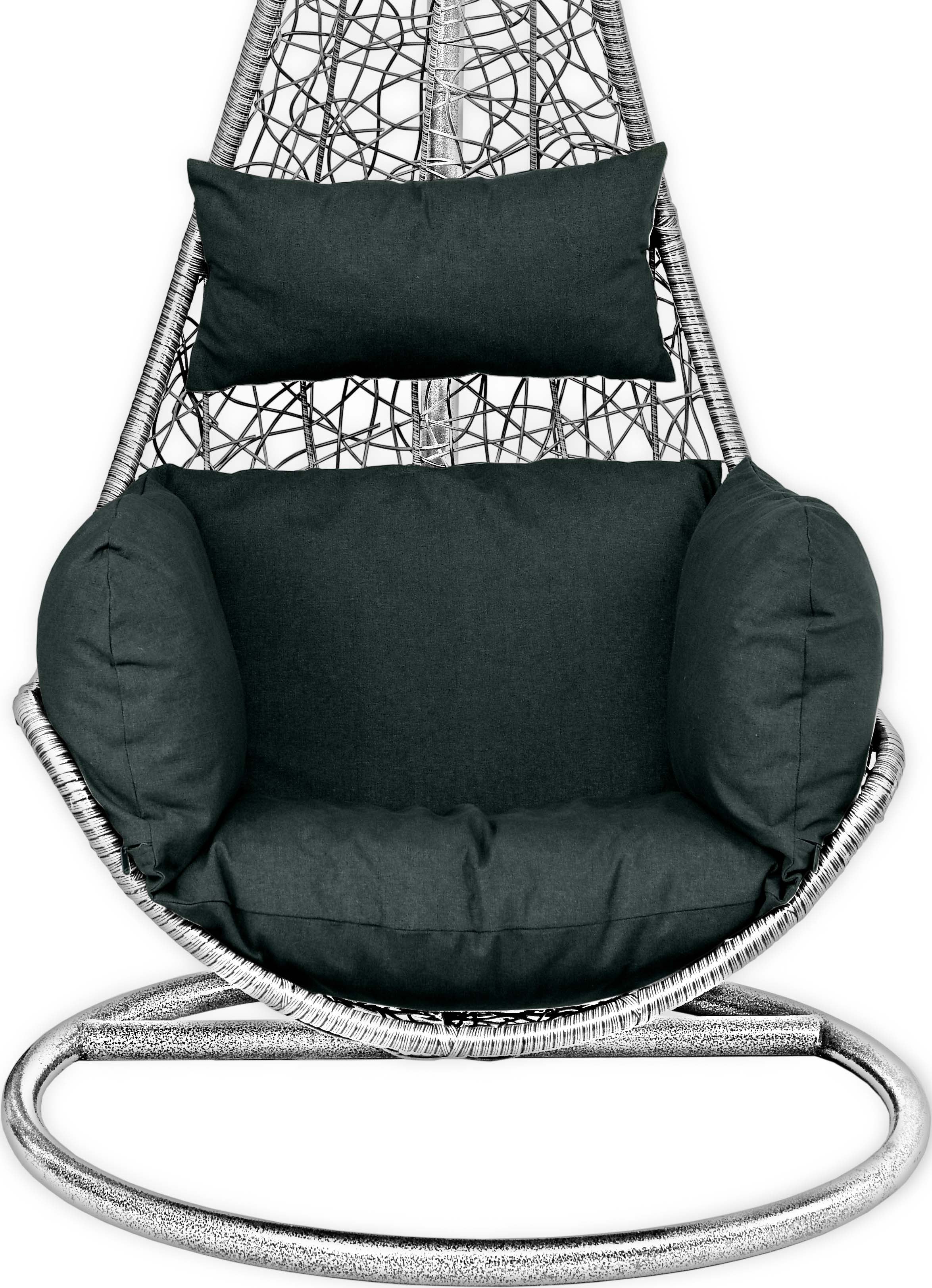 Poduszka na fotel wiszący AMPO ciemny szary wodoodporna 1 szt.