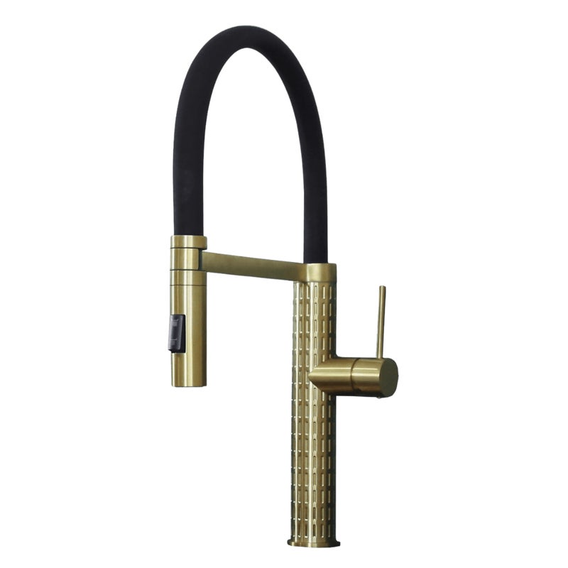 Architek Bateria zlewozmywakowa prysznic ręczny ze szczotkowanego złota