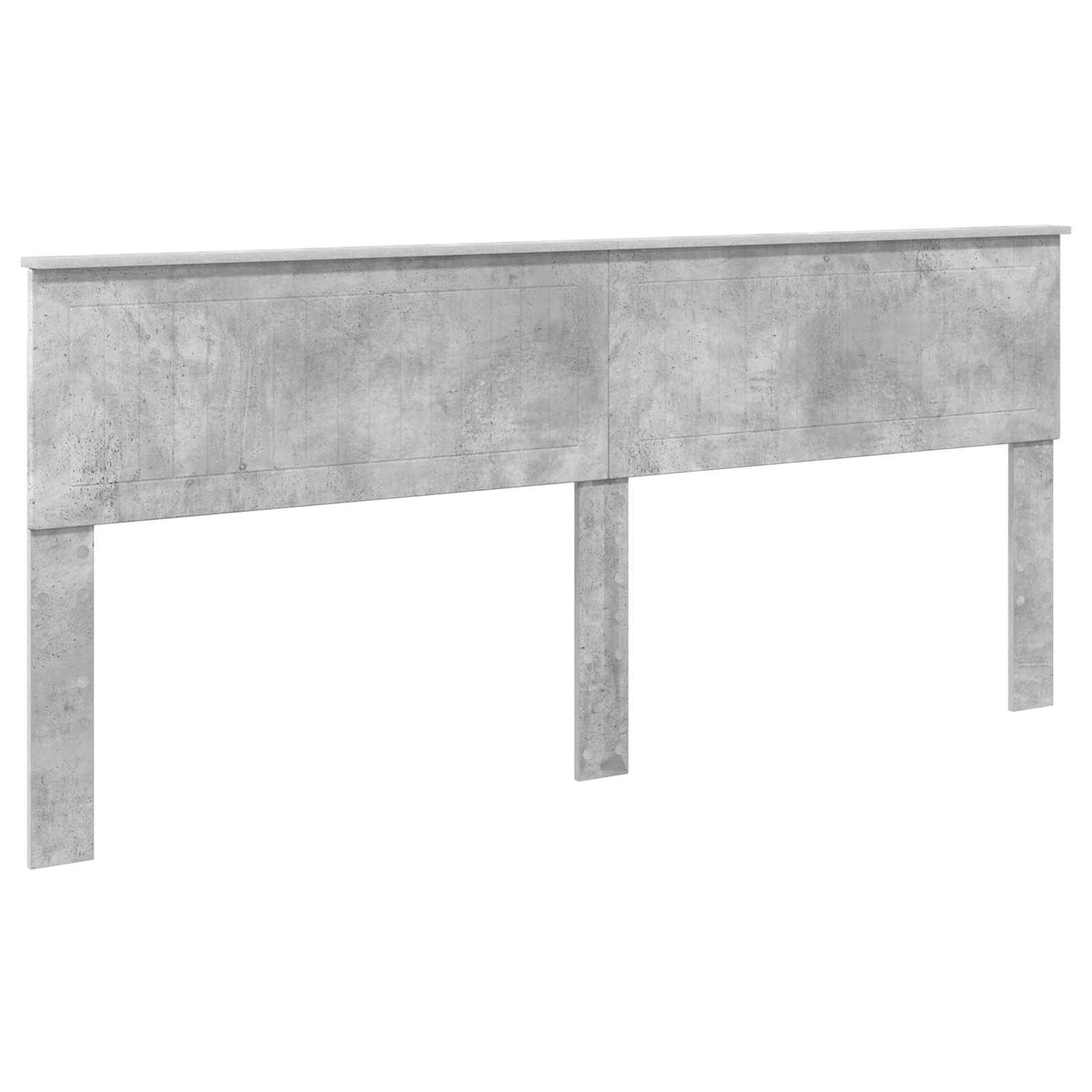 Cadre de lit gris béton 200 x 200 cm panneau de bois - 7