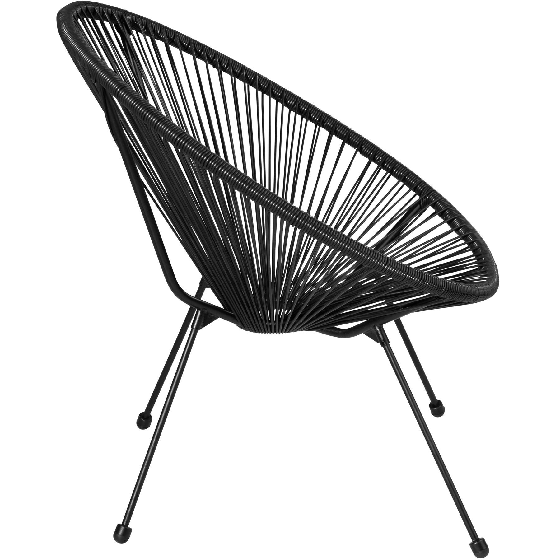 Lot de 2 Chaise de jardin pliable sans coussin SANTANA en Acier Noir - 4