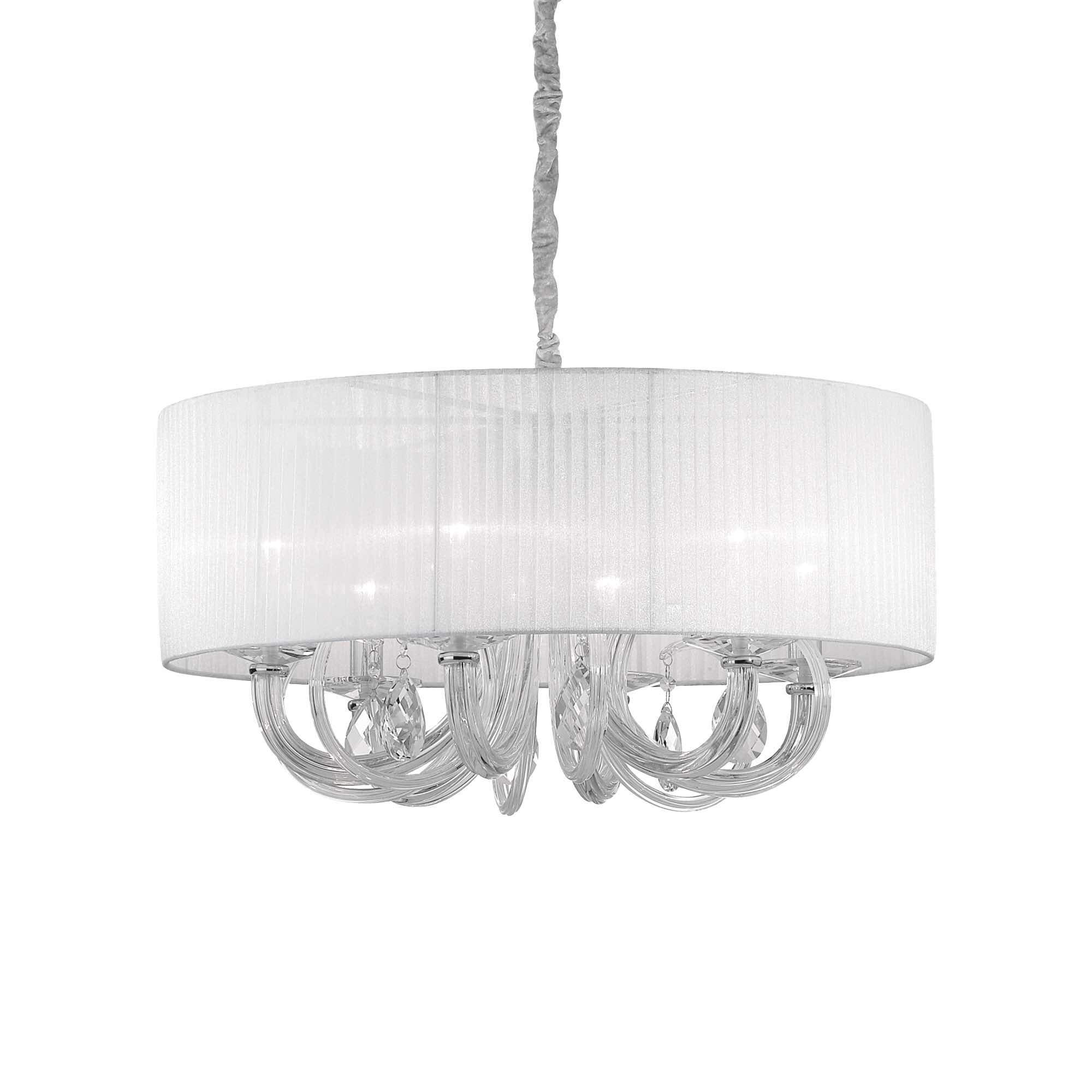 Ideal Lux  Suspension Blanche Swan 6 Ampoules , Leroy Merlin