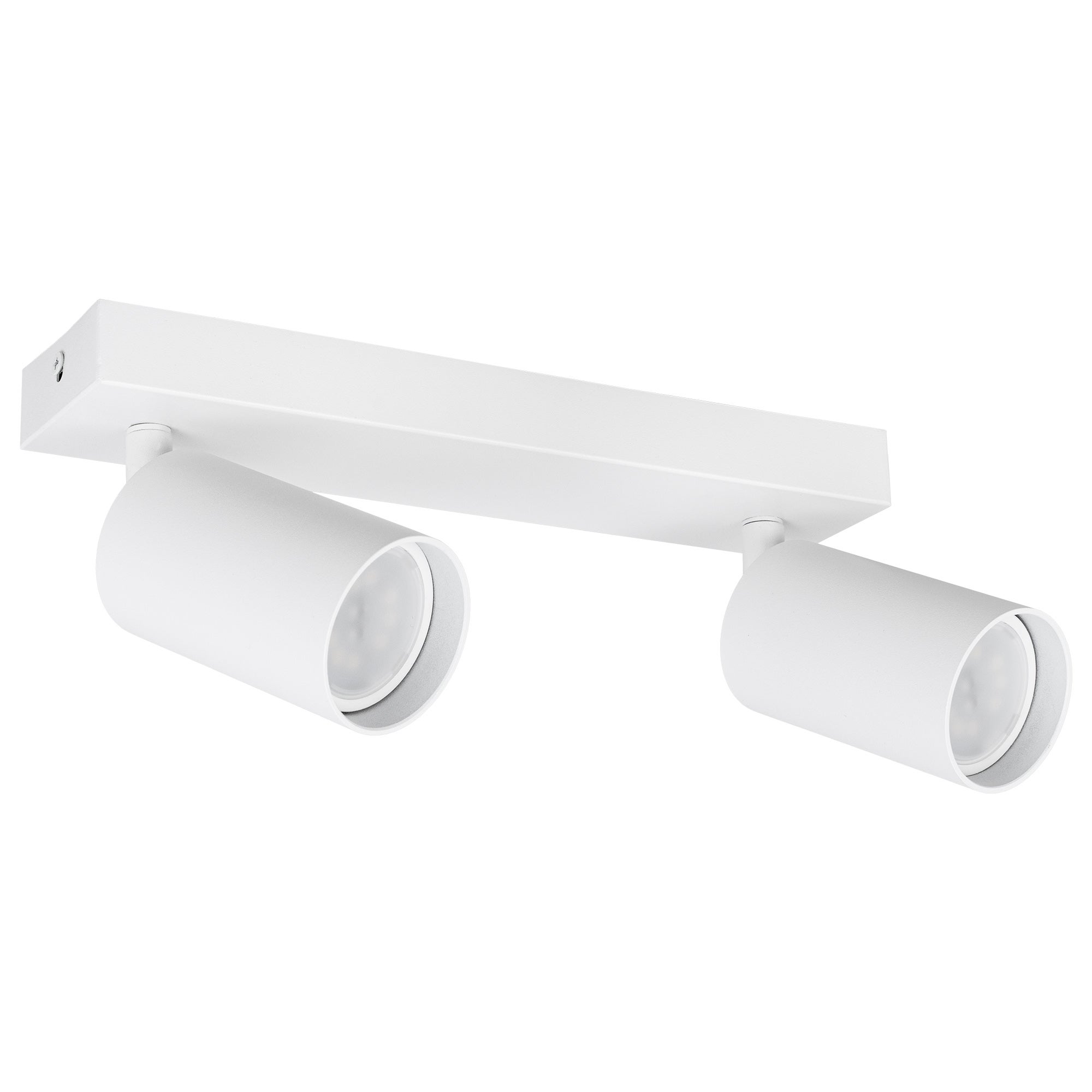 Listwa reflektorowa biała LED - Lampa sufitowa 2 x GU10 - Kinkiet natynkowy do pokoju salonu Tuba - LEDHOFF