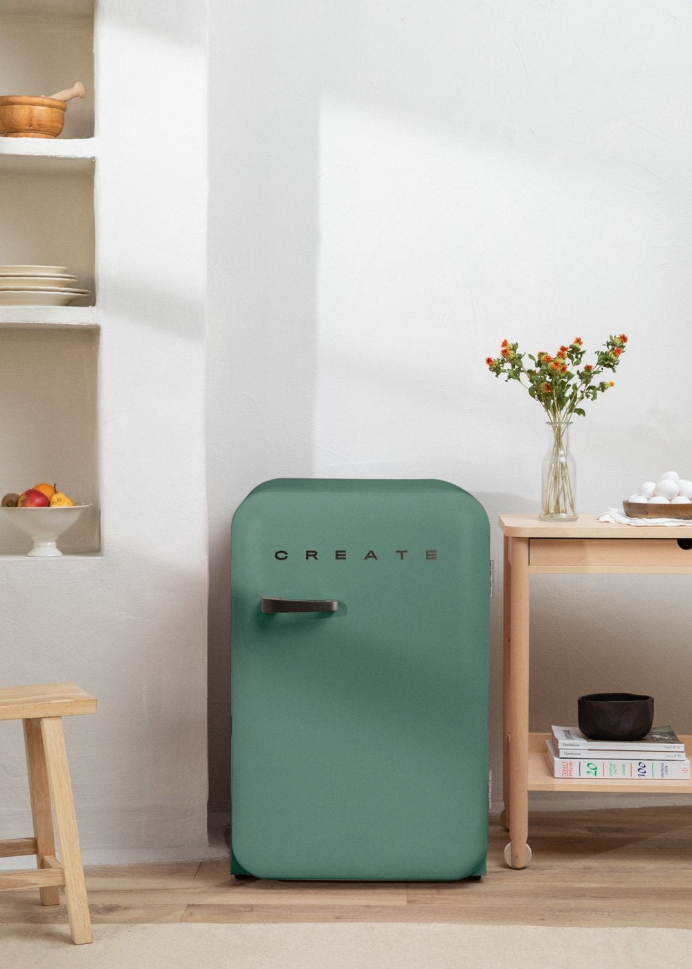 CREATE - FRIDGE RETRO 107L - Lodówka w stylu retro - Sauge