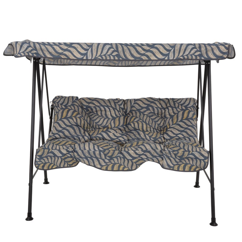 Huśtawka ogrodowa Tora szary/żółty liście PATIO