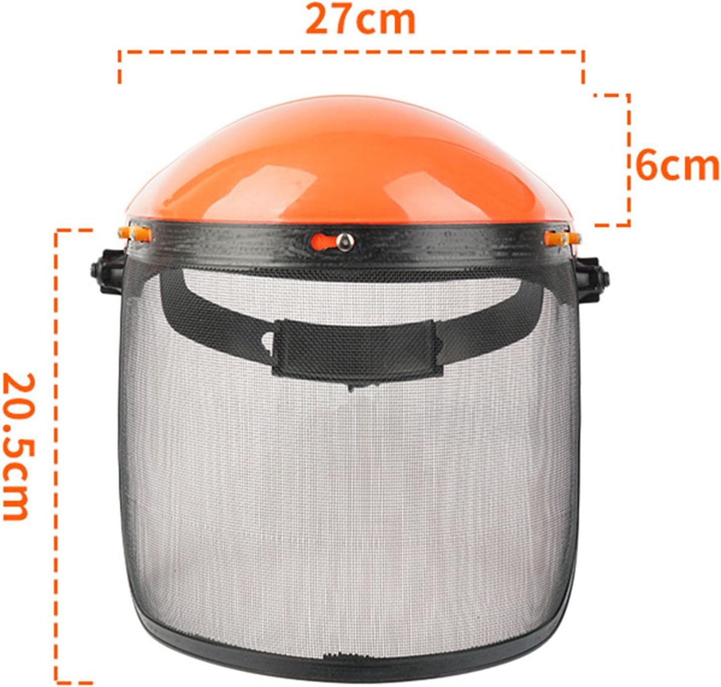 Casque forestier jaune robuste avec visière de protection, pour tronçonneuse et bûcheronnage.Orange - 2