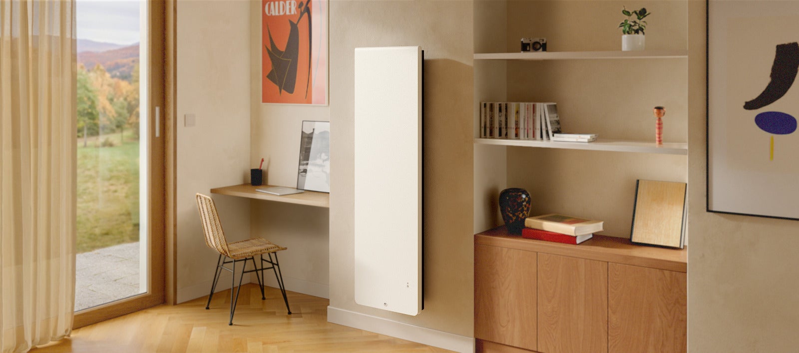 THERMOR - Radiateur chaleur douce connecté Equateur 5 Vertical 2000W Blanc mat - 428406 - 3