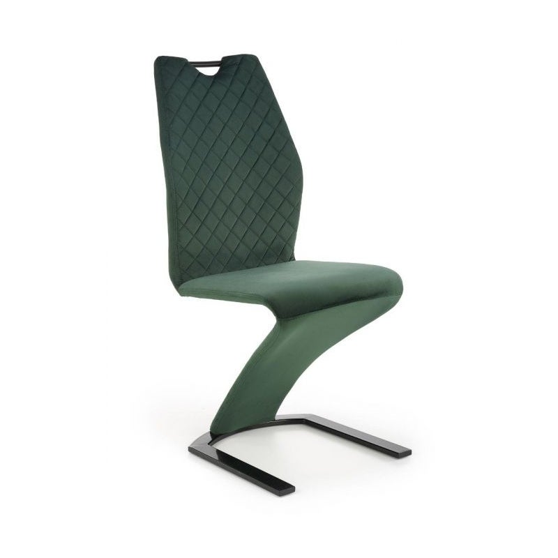 Krzesło tapicerowane K442 VELVET ciemnozielone
