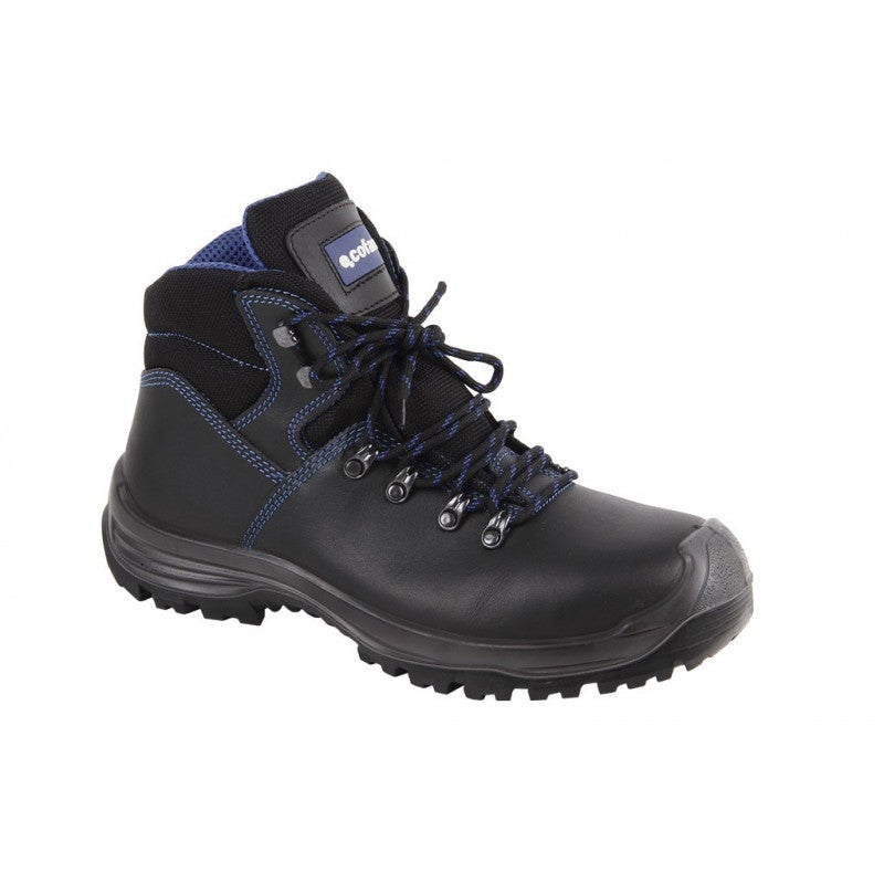 Bota de Piel Seguridad S-3 Modelo Dafne Color Negro con Puntera de